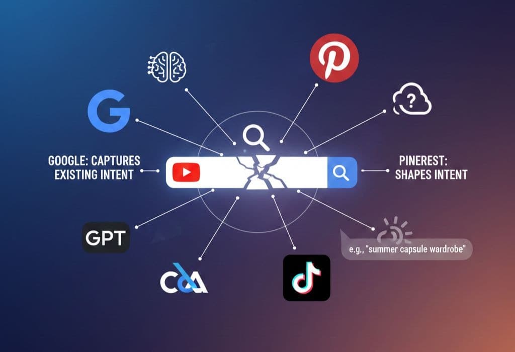 Graphic showing that search is fragmented.